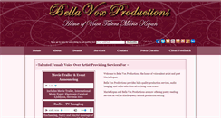 Desktop Screenshot of bellavoxproductions.com